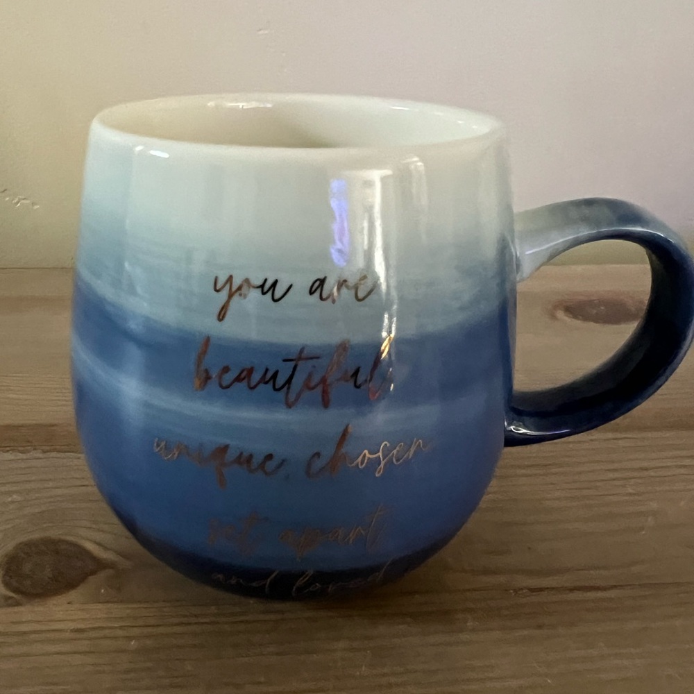 Mary Square coffee mug.( you are beautiful,unique,chosen,set apart,and loved)